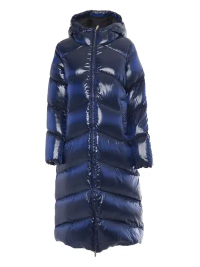 K-way Neivel Hooded Puffer Coat In Blue