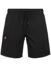 K-way Drawstring Logo-detail Track Shorts In Black