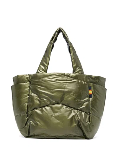 K-way Kids' Nin Crystal Chintz Tote Bag In Green