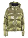 K-way Ninev Crystal-chintz Puffer Jacket In Green