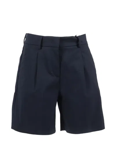 K-way Nive Twill Pleat Chino Shorts In Blue