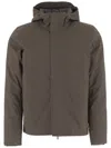 K-way High-collar Adjustable-hood Coat In Brown