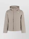 K-way Nylon Jacket With Hood And Drawstrings