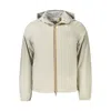 K-way Beige Nylon Men Jacket In Multi