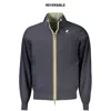 K-way Blue Nylon Men Jacket In Blue