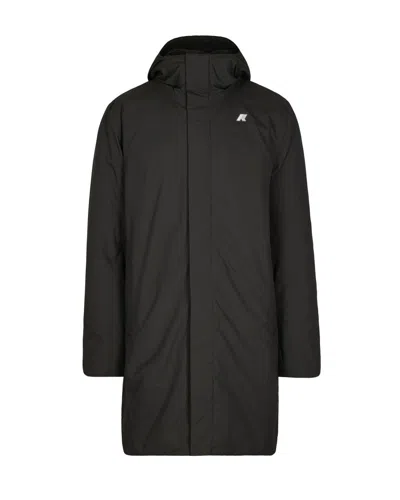 K-WAY NYLON OTTOMAN WARM CASUAL JACKET WITH ADJUSTABLE HOOD