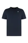 K-way T-shirt With Logo In Technical Fabric In Blue