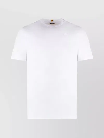 K-way Odom Letitrain Cotton Crew-neck T-shirt In White