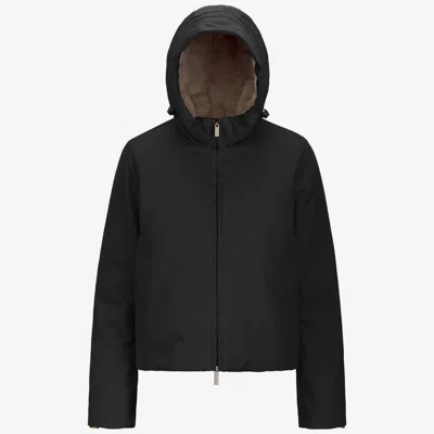 K-way Olga Twill Fur In Black