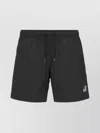 K-way Olivier Elastic Waistband Back Pocket Shorts In Black