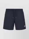 K-way Olivier Elastic Waistband Back Pocket Shorts In Blue