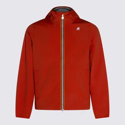 K-way Orange Brownish Casual Jacket In Red