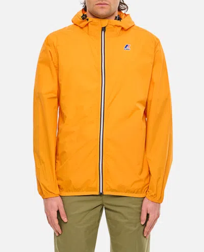 K-way Le Vrai Hooded Jacket Lightweight Design In Orange