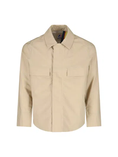 K-WAY ORION' ZIP JACKET - BEIGE