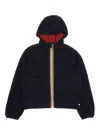 K-way P. Jack Sherpa Polar Double Hoodie Full Zip In Black