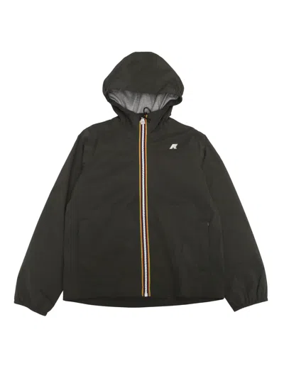 K-way Kids' P. Jack Stretch Nylon Jersey Down Jacket In Green