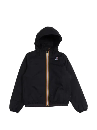 K-way P. Le Vrai 4.0 Claude Hooded Zip Jacket In Black