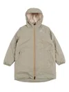 K-way P. Le Vrai 4.0 Eiffel Orsetto Down Jacket In Gray