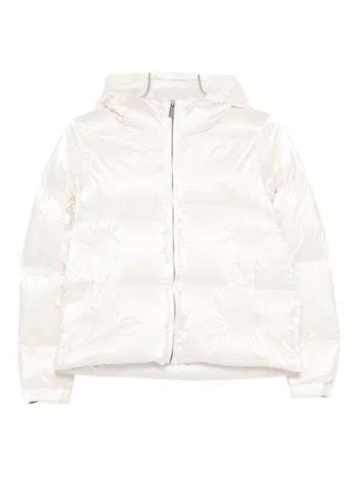 K-way Kids' P. Lethille Hooded-quilted Jacket In White
