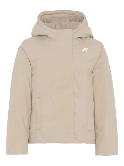 K-way Kids' P. Lily Hooded Jacket In Neutral