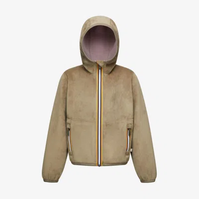 K-way Kids' P. Lily Velour Polar Reversible In Brown