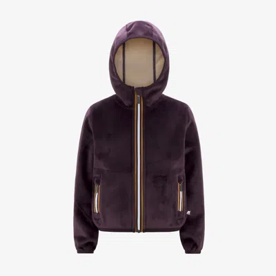 K-way Kids' P. Lily Velour Polar Reversible In Purple