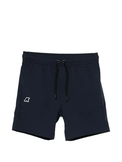 K-way Kids' P. Nesilier Travel Logo Shorts In Blue