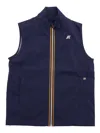 K-way P. Valen Stretch Nylon Jersey Waistcoat In Blue