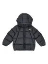 K-way Padded-design Hooded Jacket In Black