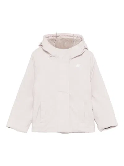 K-way Kids' Padded Hooded Jacket In Pink