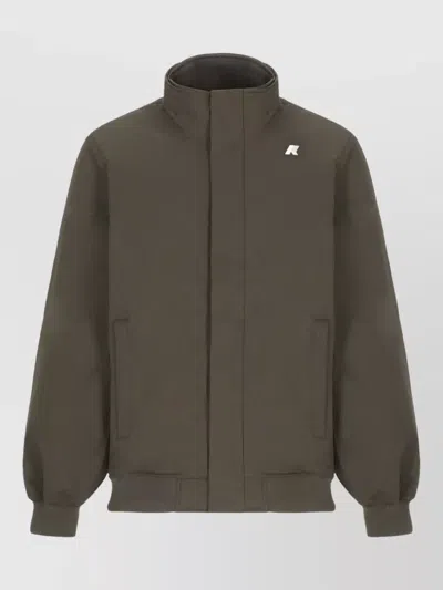 K-WAY PADDED SHORT JACKET HIGH NECK RIBBED CUFFS