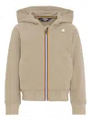 K-way P.antohony Zip-up Hoodie In Neutral