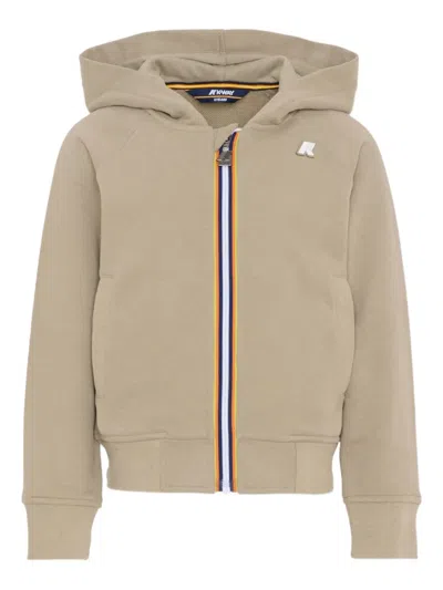 K-way P.antohony Zip-up Hoodie In Neutral