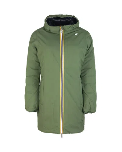 K-way Parka Denise St Thermo Reversible Green In Aub