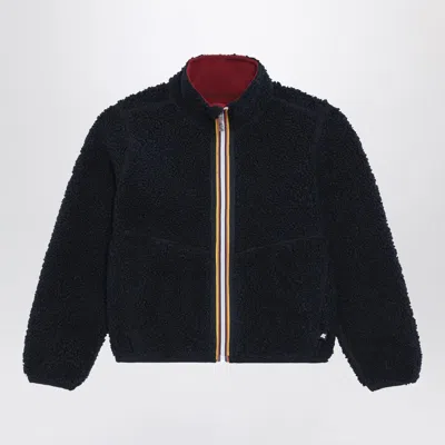 K-WAY PASCAL REVERSIBLE SHERPA JACKET BLUE/RED