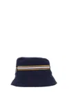 K-way Pascalle Bucket Hat Featuring Striped Detail In Blue