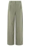 K-way High-waisted Trousers In Green