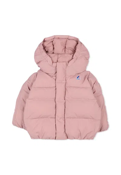 K-way Pink Down Jacket For Baby Girl