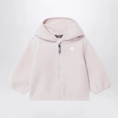 K-way Pink Fleece Hoodie In Black