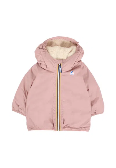 K-way Pink Jacket For Baby Girl With Logo