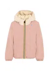 K-way Lily Hooded Fleece-lined Jacket In Pink