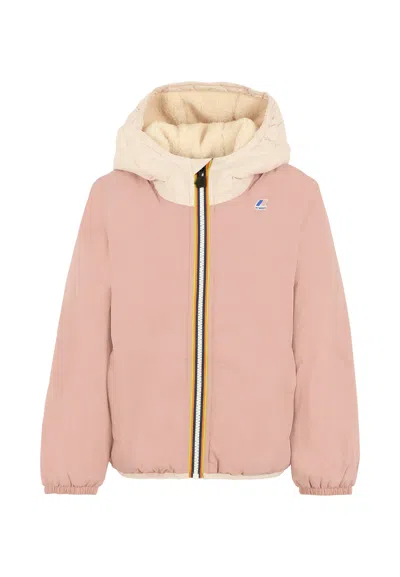 K-WAY PINK JACKET FOR GIRL WITH LOGO