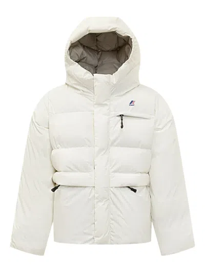 K-way Kids' P.le Vrai 4.0 Aurele Hooded Jacket In White