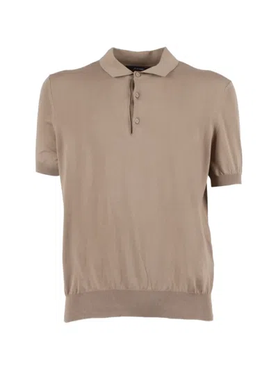 K-way Pleyne Buttoned Polo Shirt In Brown