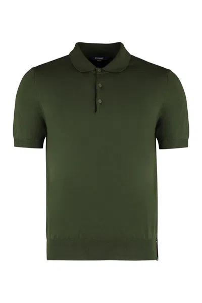 K-WAY K-WAY PLEYNE KNITTED COTTON POLO SHIRT