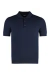 K-way Pleyne Knitted Cotton Polo Shirt In Blue