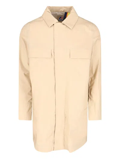 K-way Poir Zip Jacket In Neutral