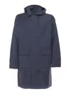 K-way Poirol Tech Wool Blend Down Jacket In Blue