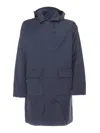 K-way Erhal Tech Wool Blend Down Jacket In Blue
