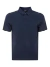 K-way Dark Blue Solid Shirt Collar Polo In Blue